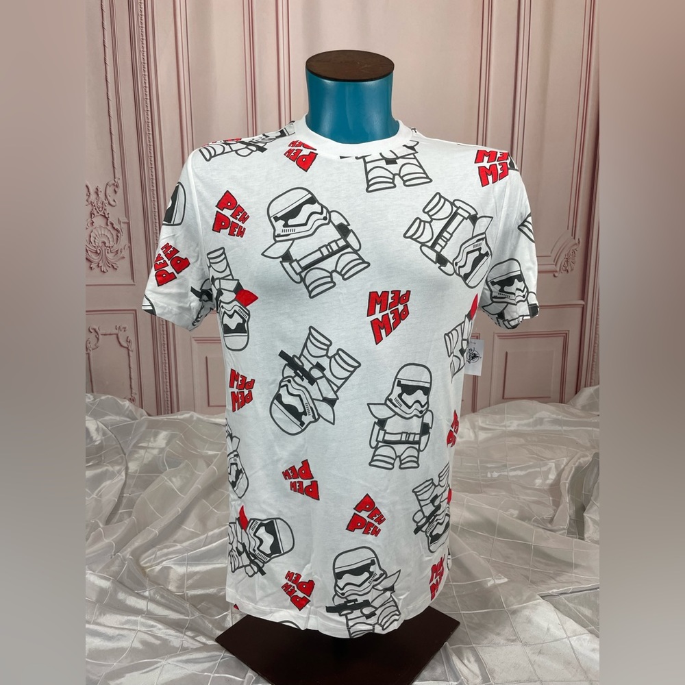 DISNEY PARK GALAXY EDGE STAR WARS White T-shirt StormTroopers size Medium New